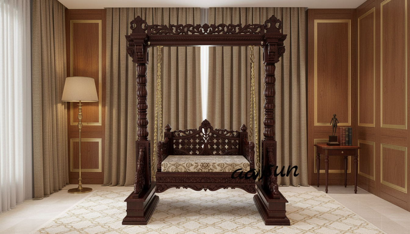 Maharani Inspired Elegant Wooden Jhoola